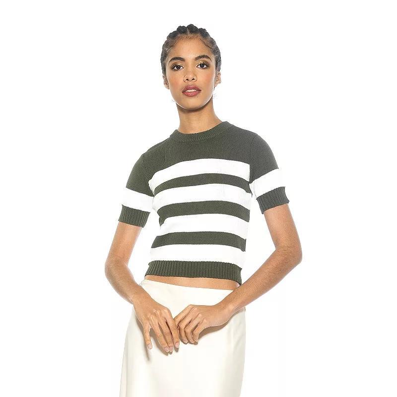 Womens ALEXIA ADMOR Pat Classic Knit Stripped Top Product Image