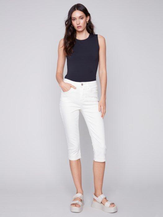 Capri twill pants by Charlie B Product Image