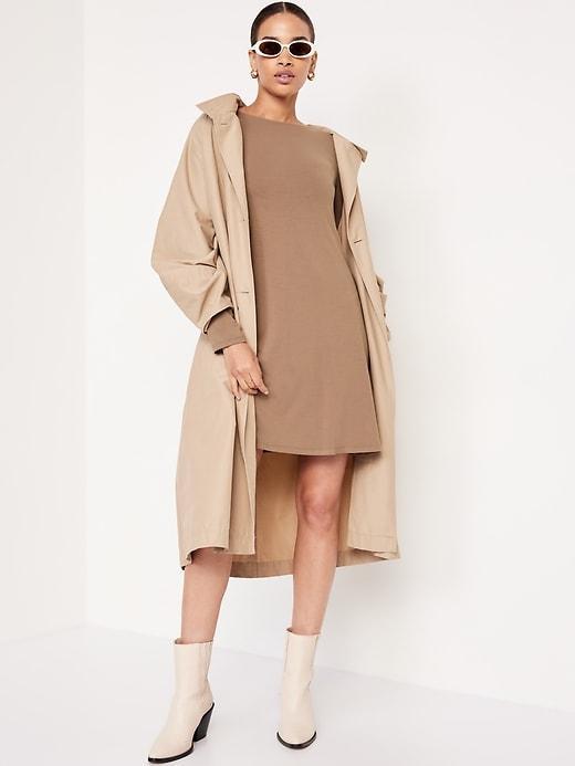 Long-Sleeve Mini Swing Dress Product Image