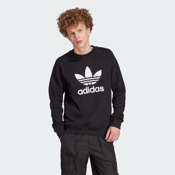 adidas Adicolor Classics Trefoil Crewneck Sweatshirt Black 2XL Mens Product Image