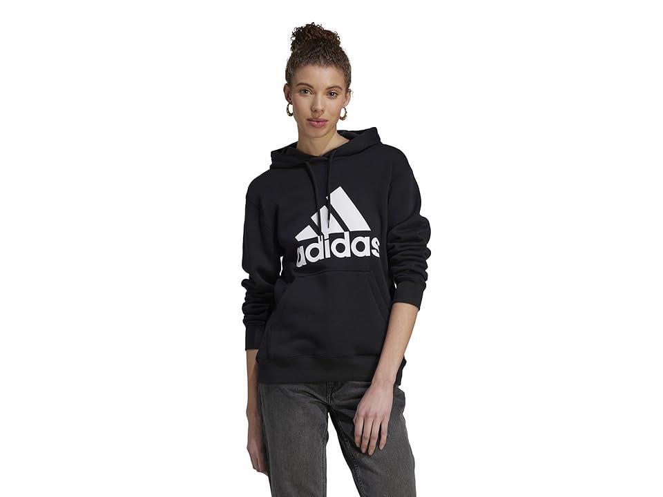 adidas Essentials Big Logo Regular Fleece Hoodie White) Women's Clothing Product Image