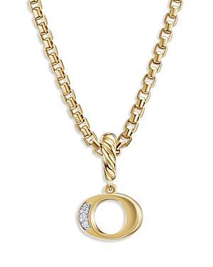 Womens Pav Initial Pendant in 18K Yellow Gold with Diamonds Product Image