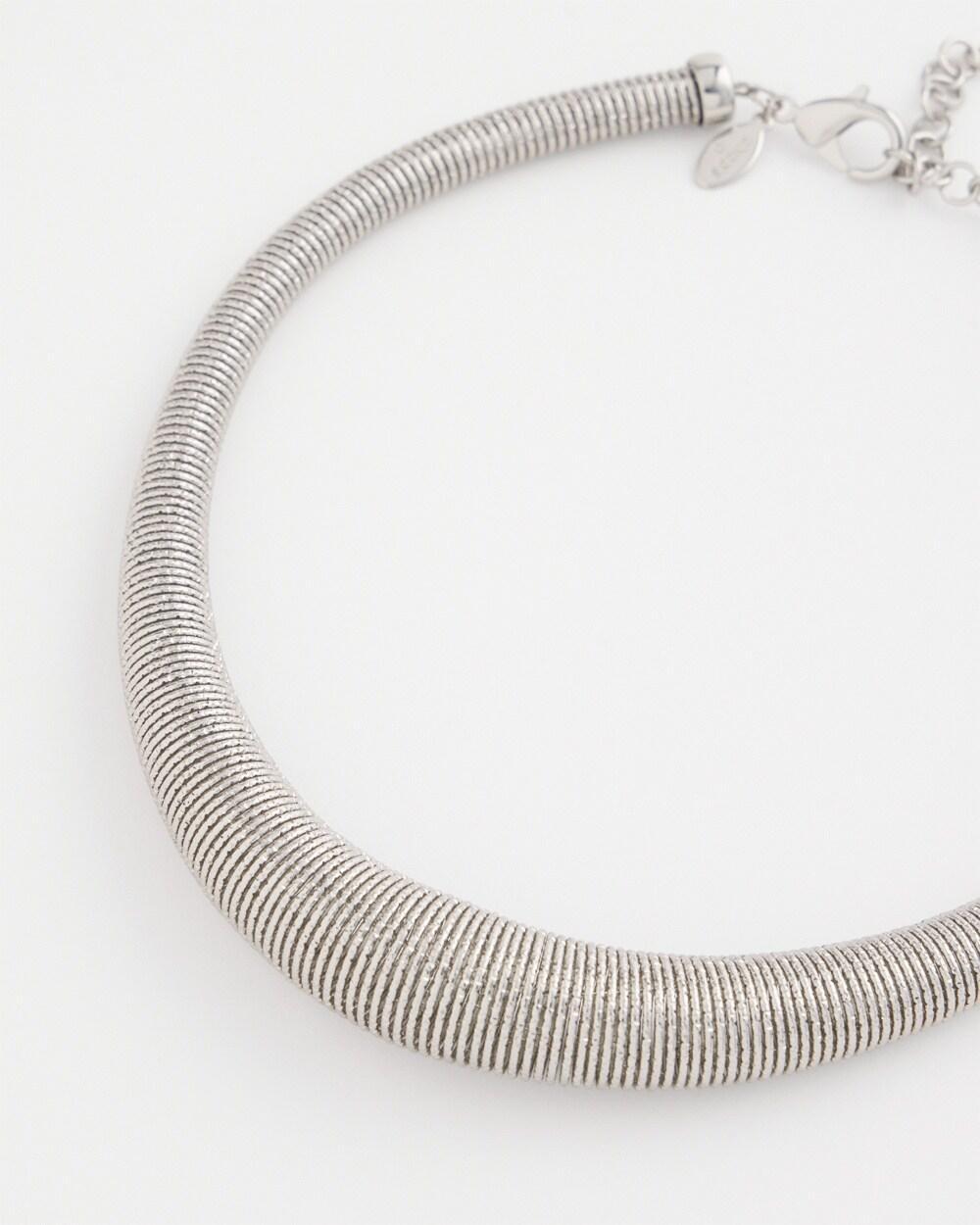 Silver Coil Statement Necklace Product Image