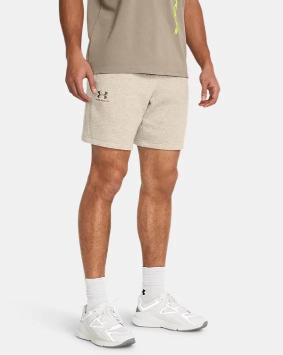 Under Armour Mens Under Armour Essential Fleece Shorts - Mens Timberwolf Taupe/Timberwolf Taupe Product Image