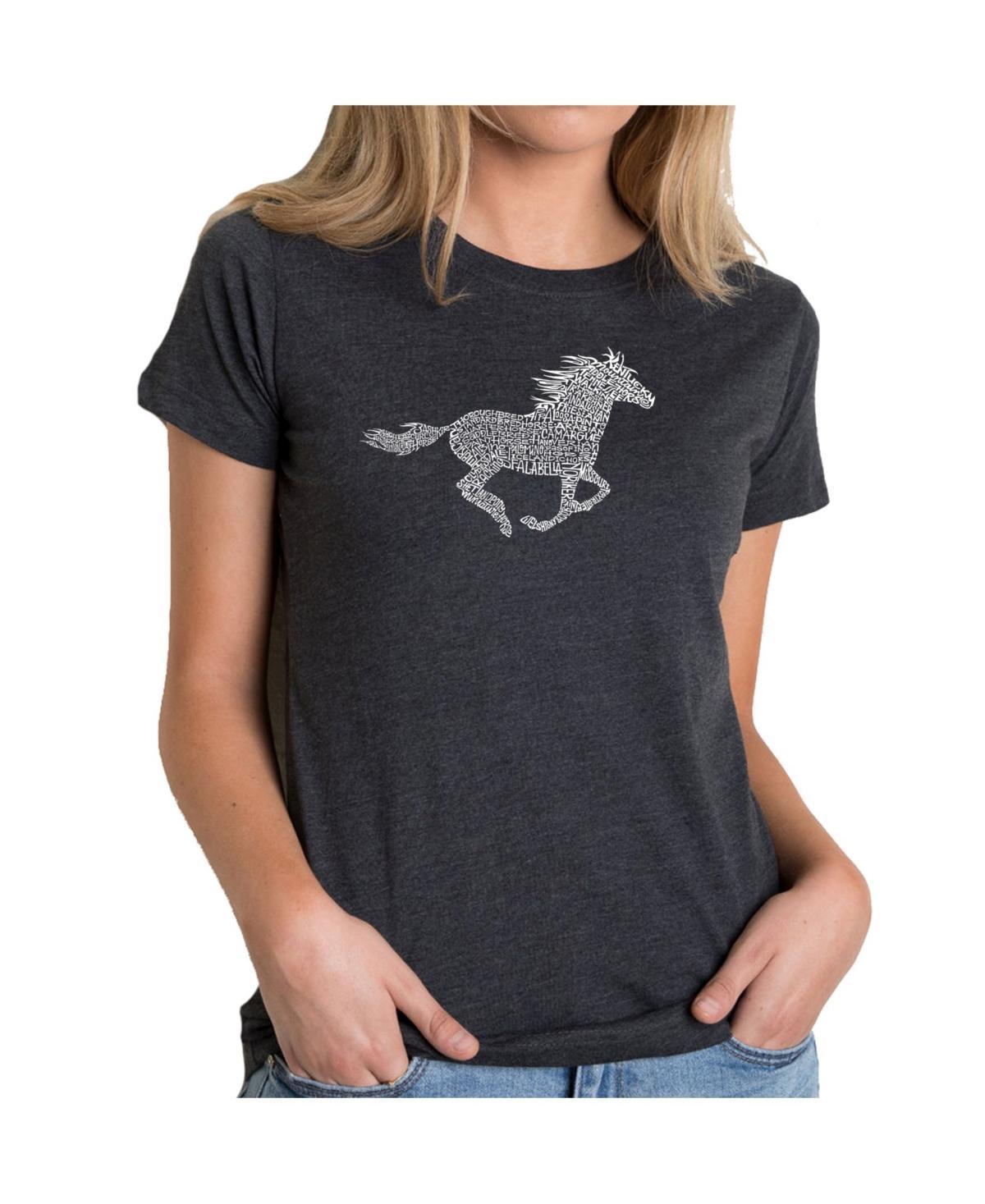 Womens Premium Word Art T-Shirt - Horse Breeds Product Image