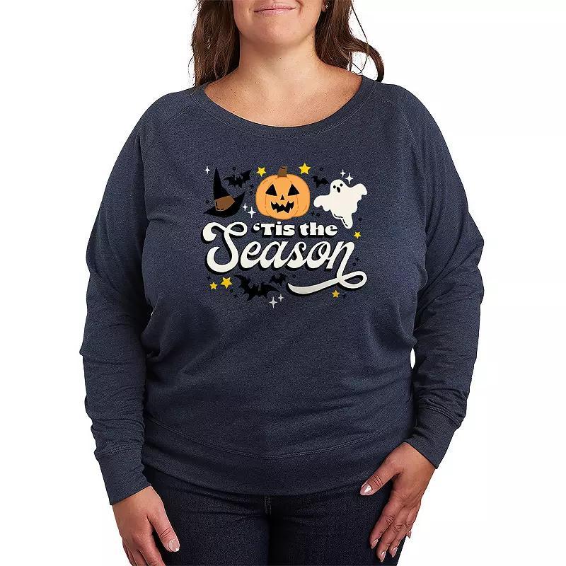 Plus Size Tis The Season Halloween Lightweight French Terry Sweatshirt, Womens Product Image