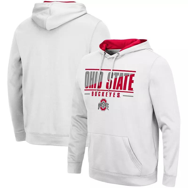 Mens Colosseum Ohio State Buckeyes Slash Stack 2.0 Pullover Hoodie Product Image