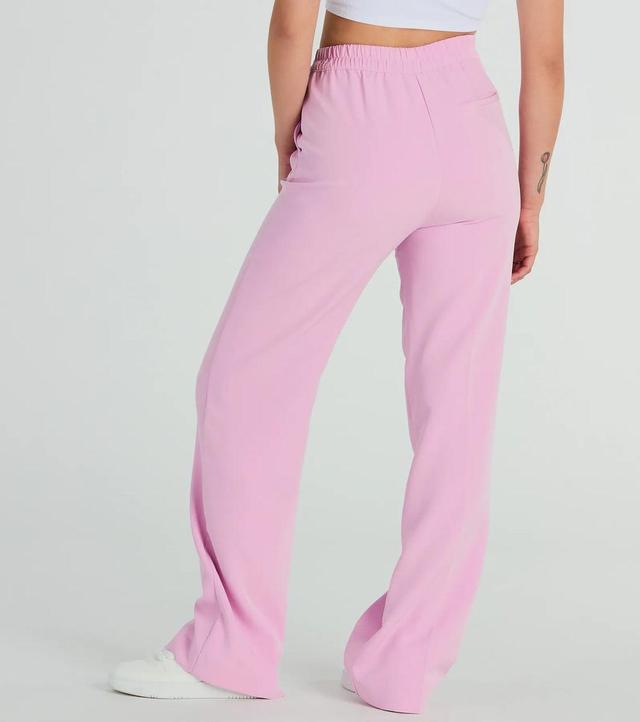 Style So Chic Straight-Leg Woven Trouser Pants Product Image