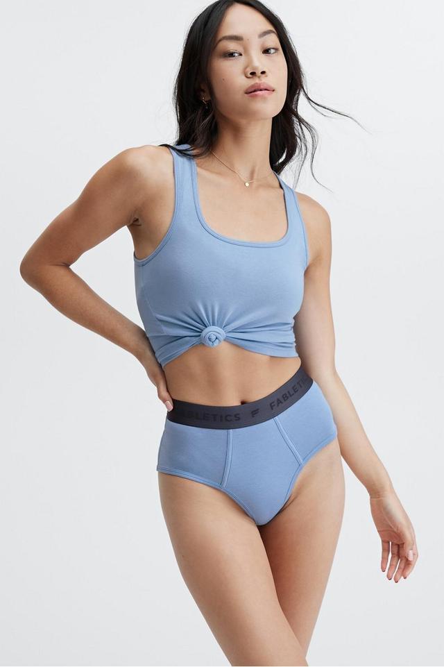 Fabletics 24-7 High-Waisted Brief Womens blue Size L Product Image