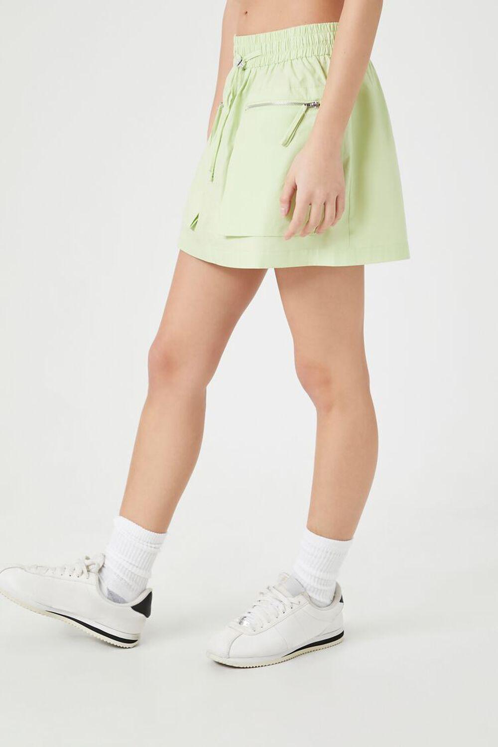 Poplin Zip-Pocket Mini Skirt | Forever 21 Product Image