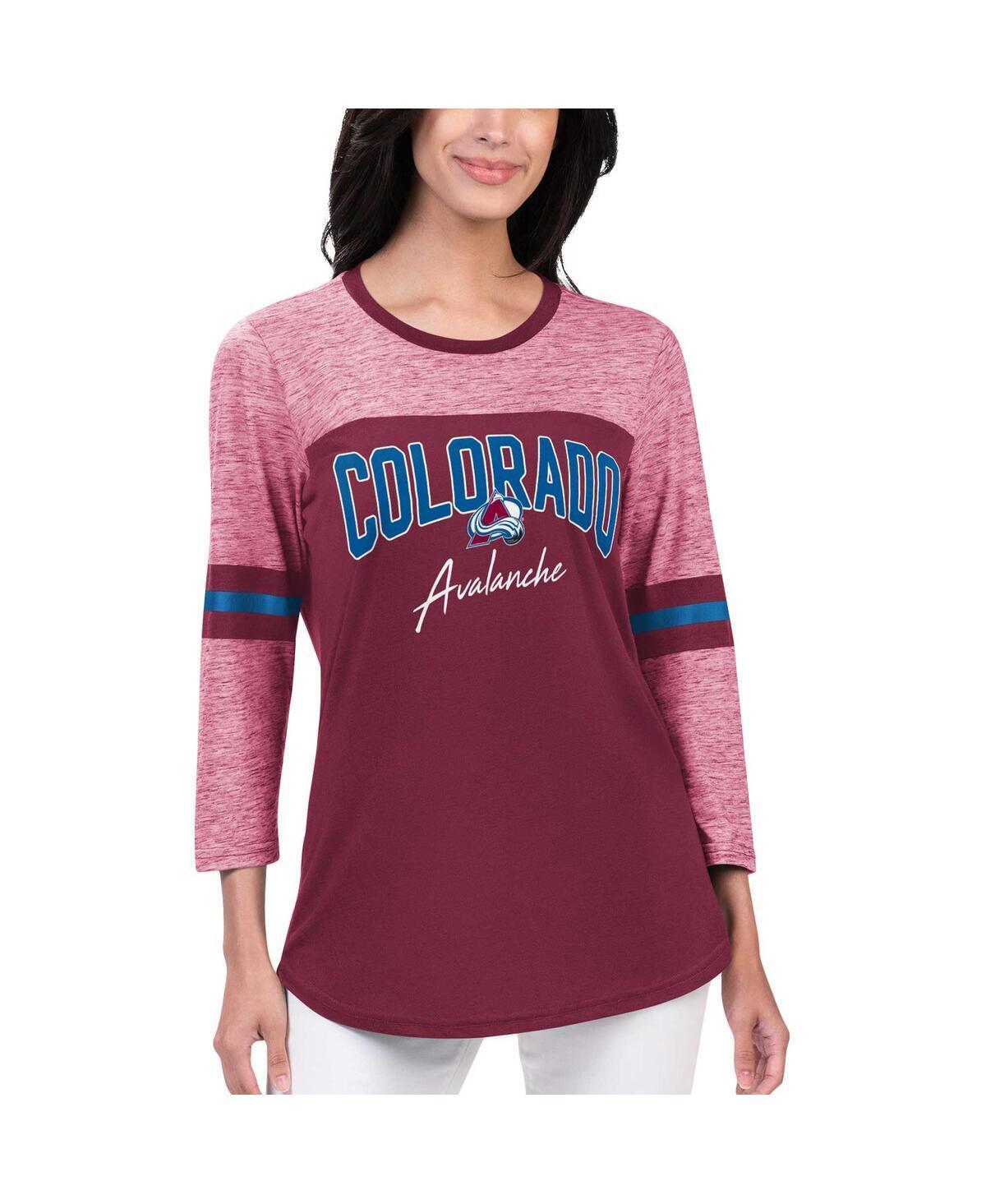 Womens G-iii 4Her by Carl Banks Burgundy Colorado Avalanche Play The Game 3, 4-Sleeve T-shirt Product Image