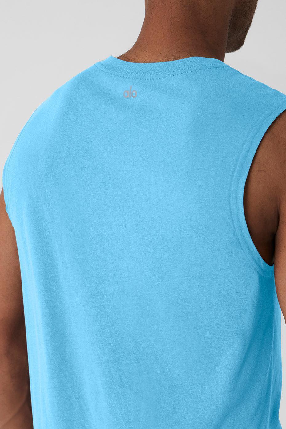 The Triumph Muscle Tank - Azure Blue Male Product Image