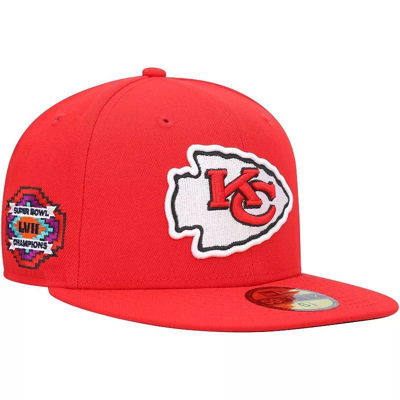 Mens New Era Kansas City Chiefs Super Bowl LVII Champions Aztec Side Patch 59FIFTY Fitted Hat Product Image