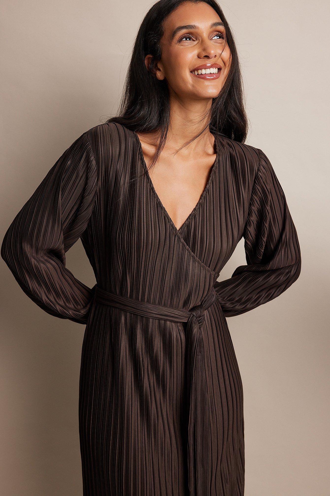 Structured Overlap Midi Dress Product Image