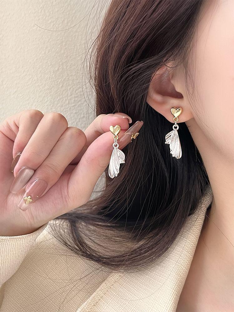 Heart Wings Alloy Drop Earring Product Image