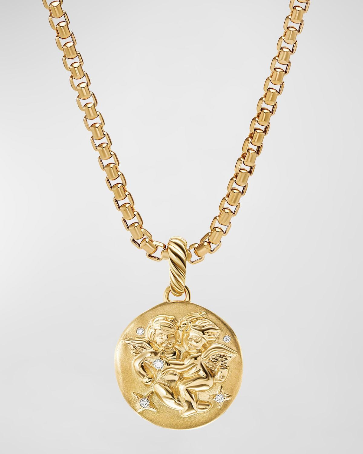 Womens Zodiac Amulet In 18K Yellow Gold With Diamonds Product Image