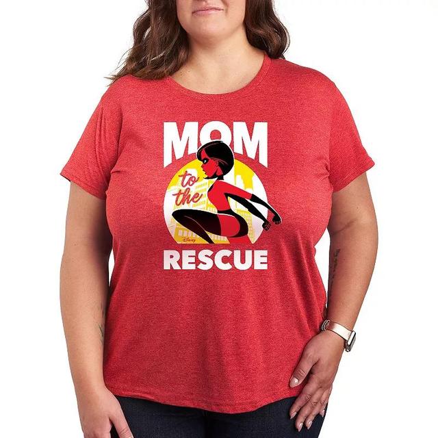 Disney / Pixars The Incredibles Plus Mom Rescue Graphic Tee, Womens Grey Royal Blue Product Image