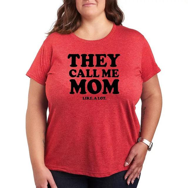 Plus Call Me Mom A Lot Graphic Tee, Womens Product Image