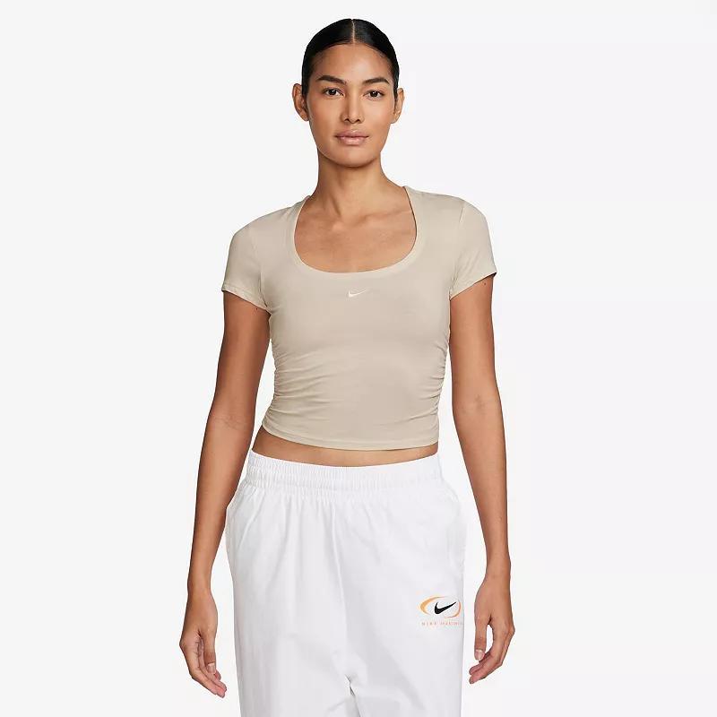 Womens Nike Sportswear Chill Knit Short-Sleeve Square-Neck Top Product Image