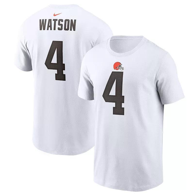 Mens Nike Deshaun Watson White Cleveland Browns Player Name & Number T-shirt Product Image