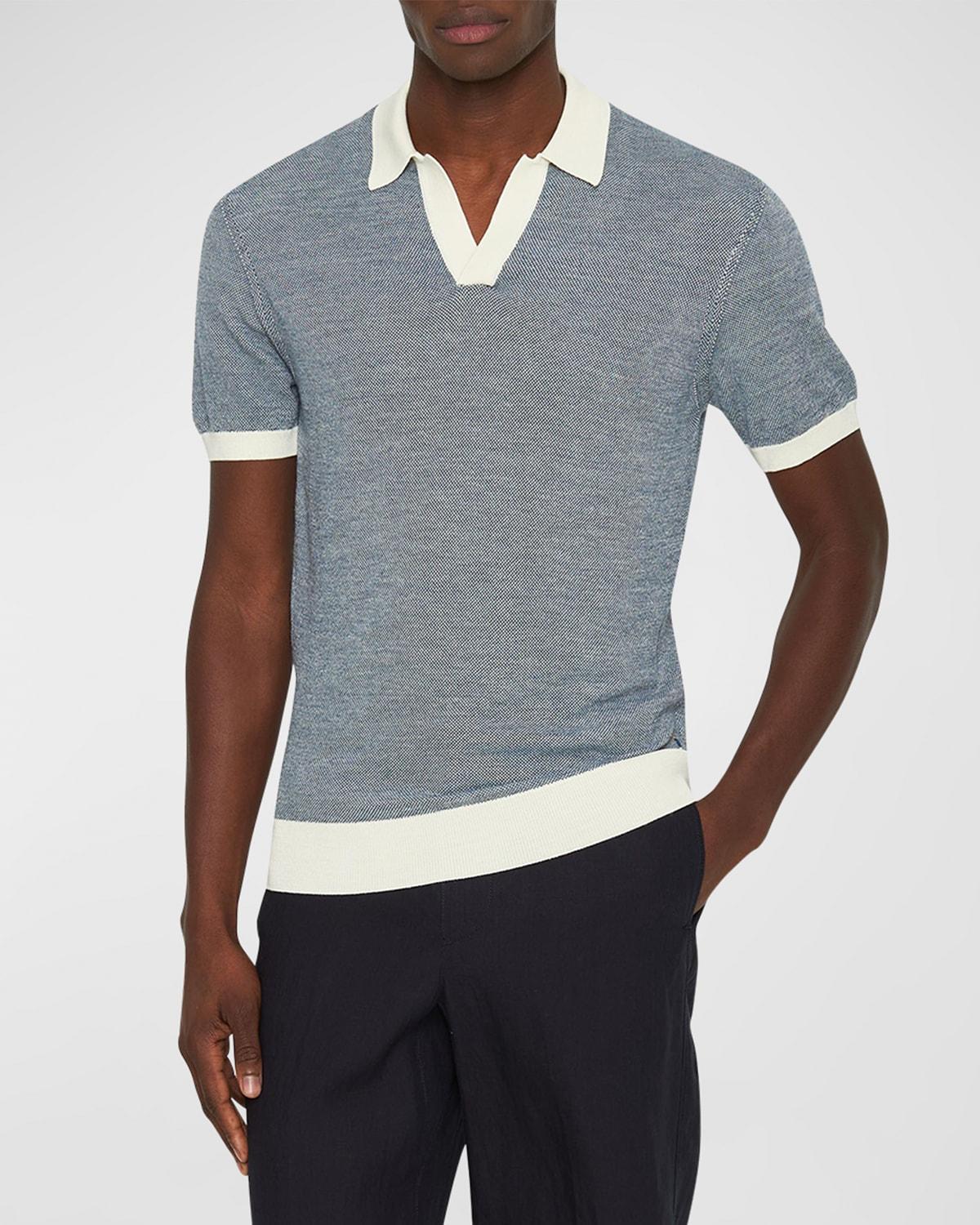 Men's Horton Contrast Knit Polo Shirt Product Image