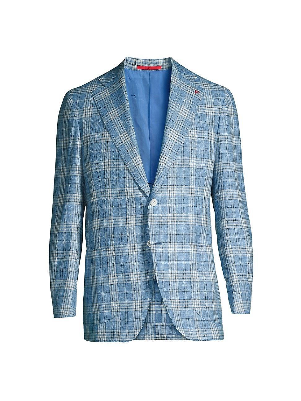 Mens Plaid Wool-Blend Sport Coat Product Image