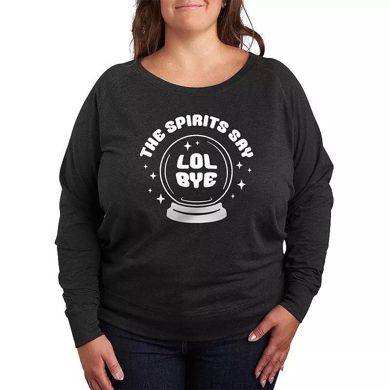 Plus Size Spirits Say LOL Bye Pullover, Womens Heather Grey Product Image