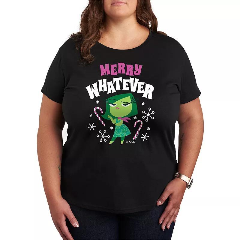 Disney / Pixars Inside Out 2 Disgust Plus Size Merry Whatever Graphic Tee, Womens Product Image