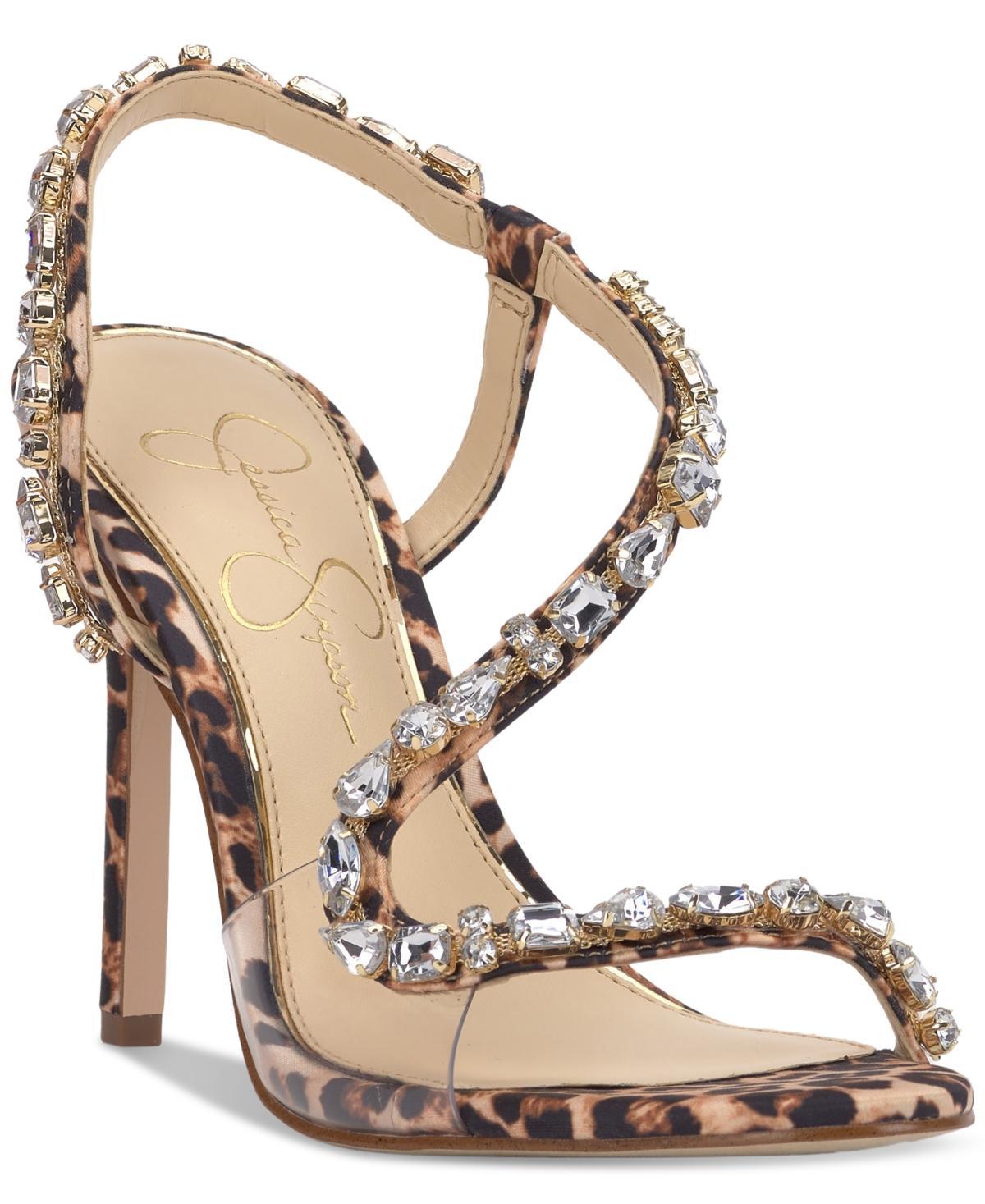 Jessica Simpson Womens Jaycin Barely-There Rhinestone Evening Sandals Product Image