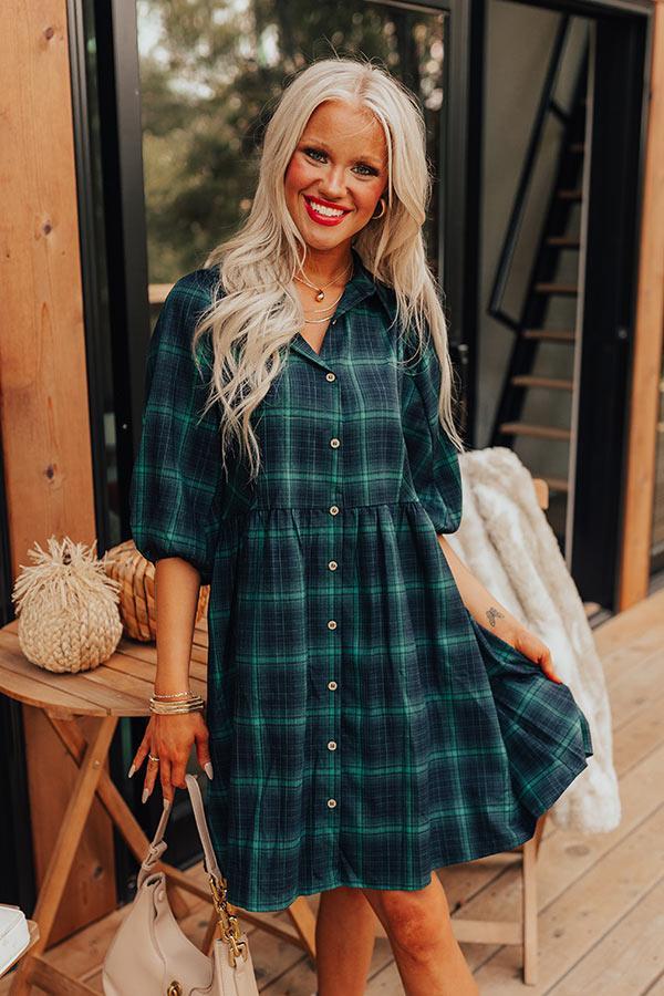 Pretty And Preppy Plaid Mini Dress Product Image