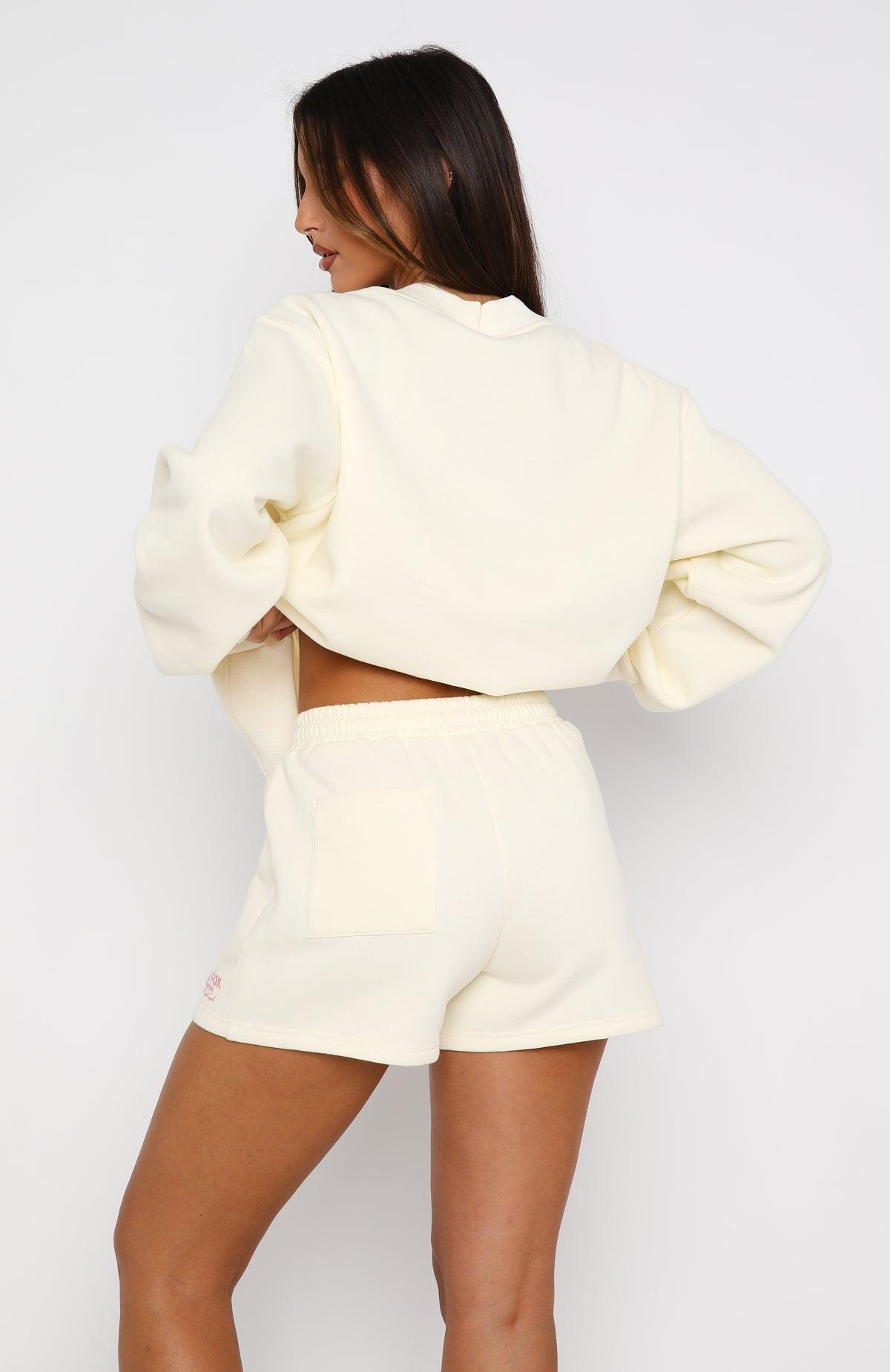 Manifest It Lounge Shorts Cream Product Image