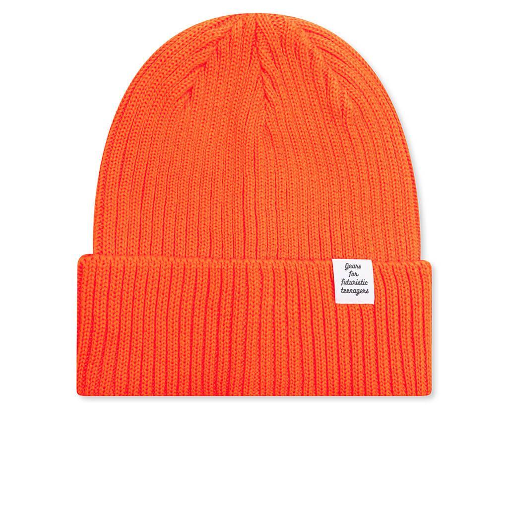 Cotton Rib Beanie - Orange Male Product Image