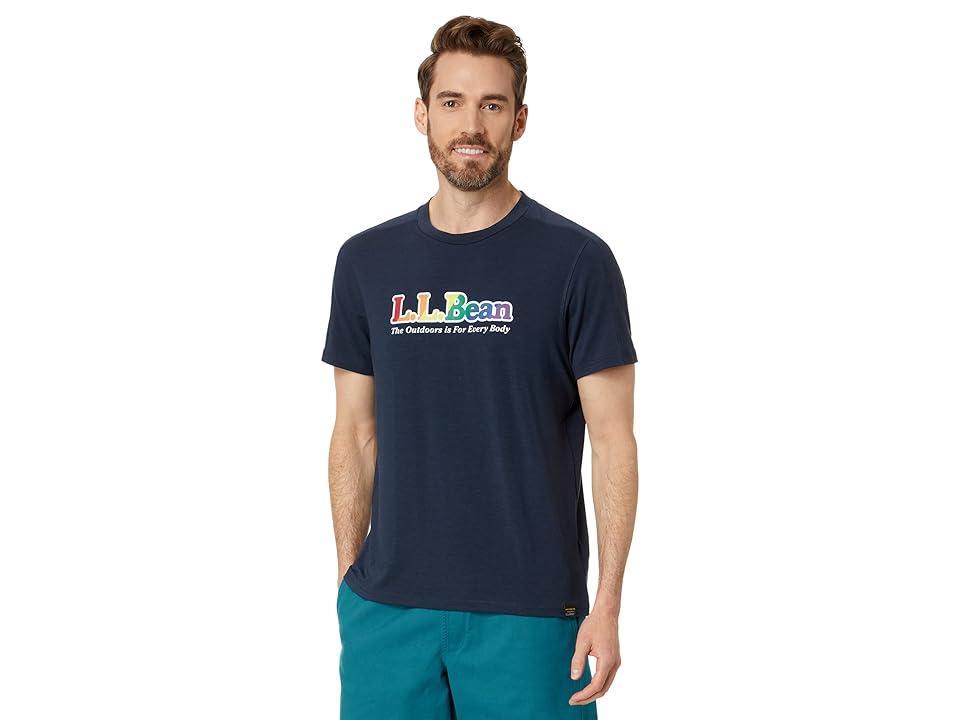 L.L.Bean Everyday SunSmart Tee Short Sleeve Graphic (LLBean Rainbow Logo) Men's Clothing Product Image