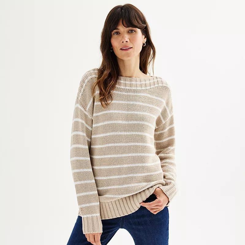 Womens Sonoma Goods For Life Boatneck Pullover Sweater Product Image