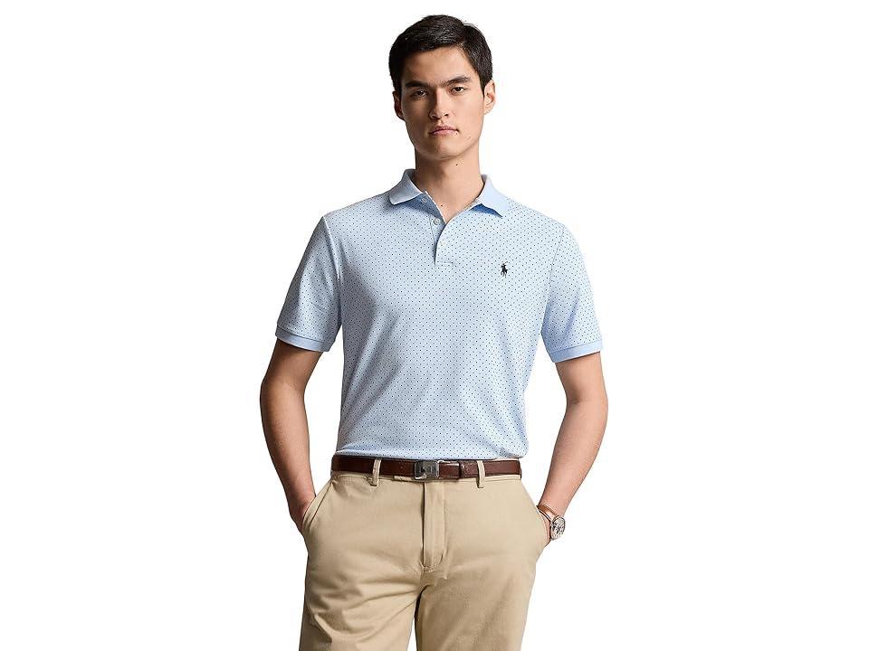 Polo Ralph Lauren Classic Fit Print Soft Cotton Polo Shirt (Exce Dot/Office Heather) Men's Clothing Product Image