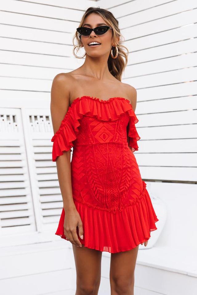 Something To Be Said Dress Red Product Image