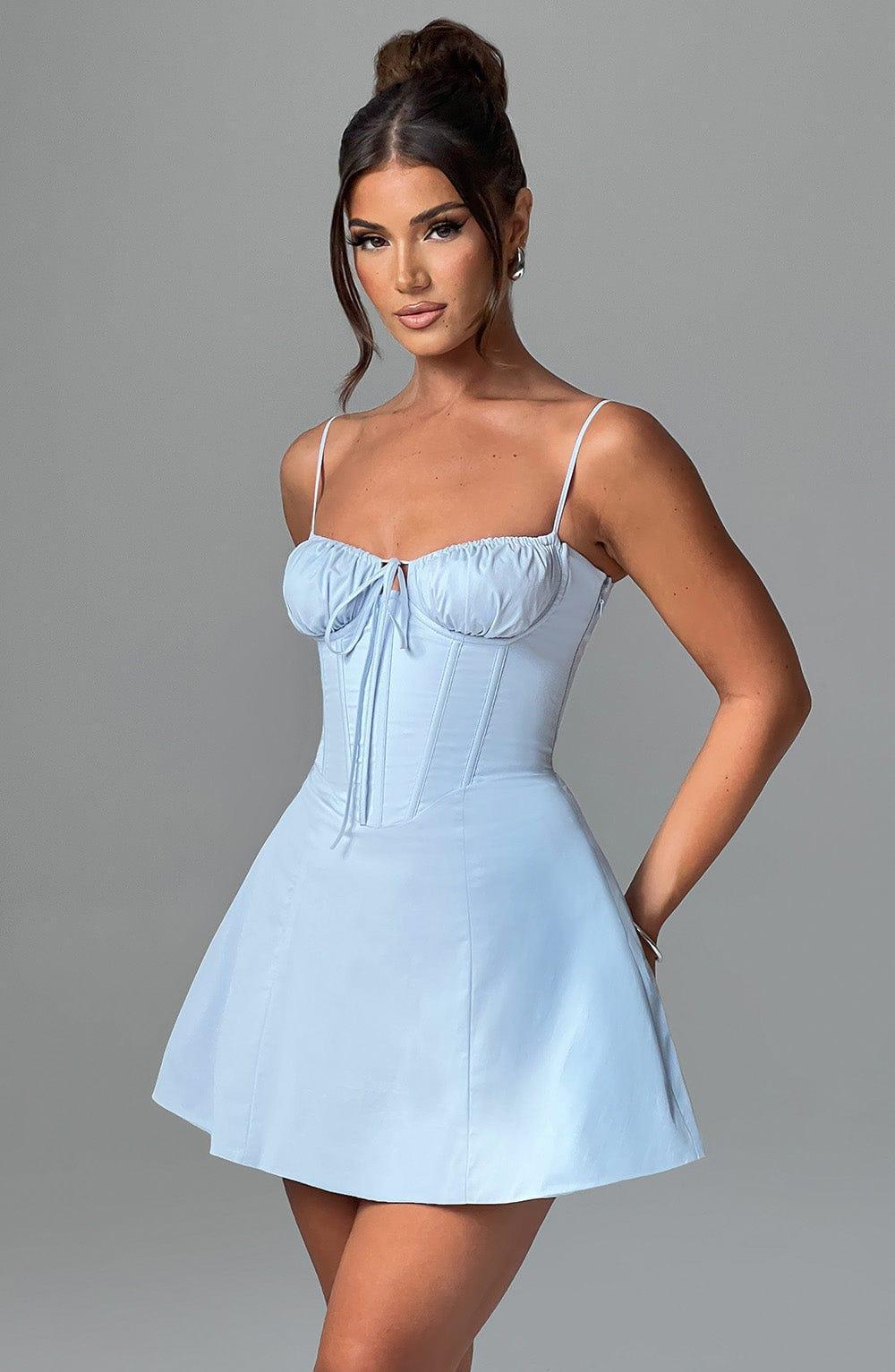 Lacey Mini Dress - Blue Product Image