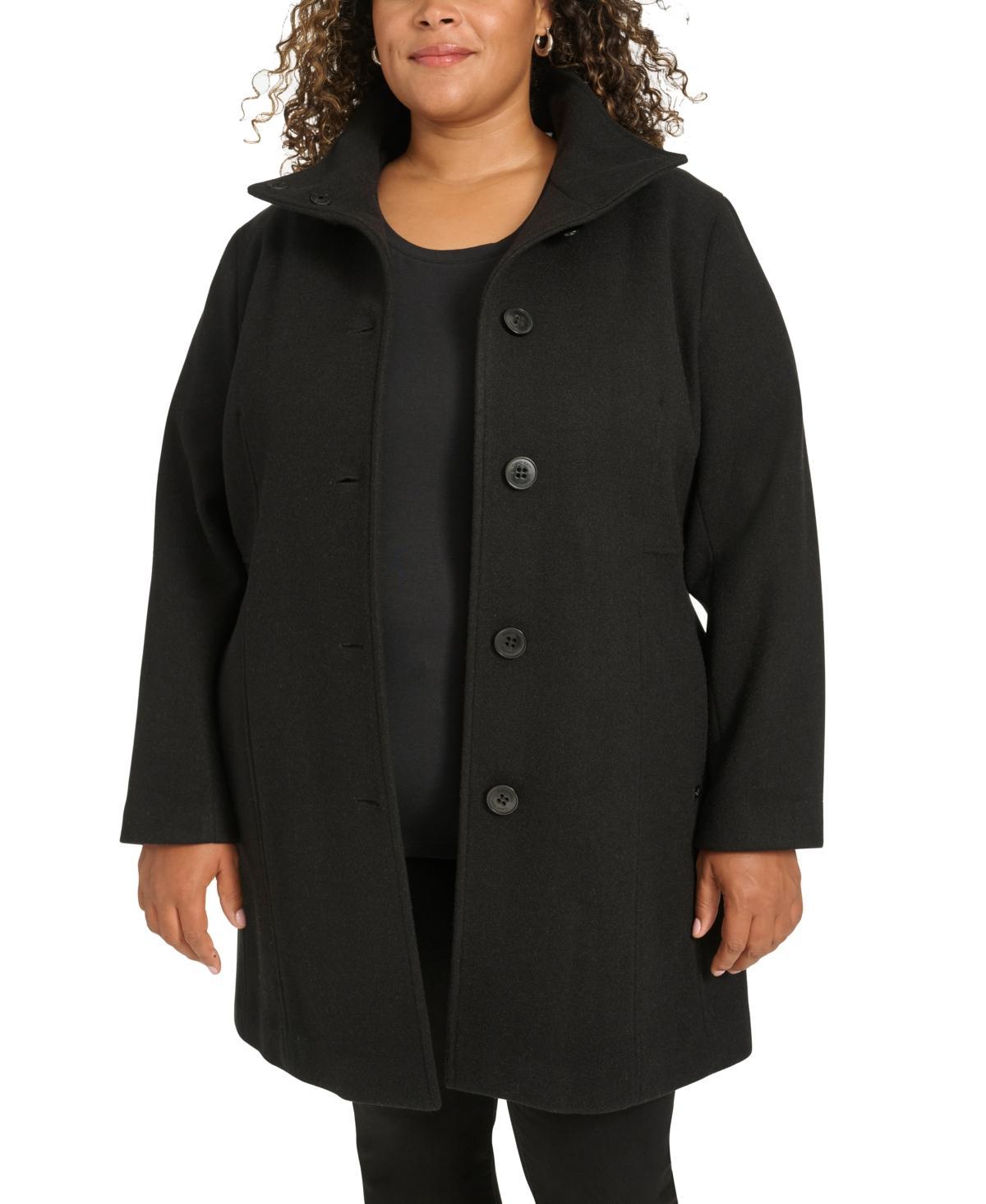 Calvin Klein Womens Plus Size Walker Coat, Created for Macys Product Image