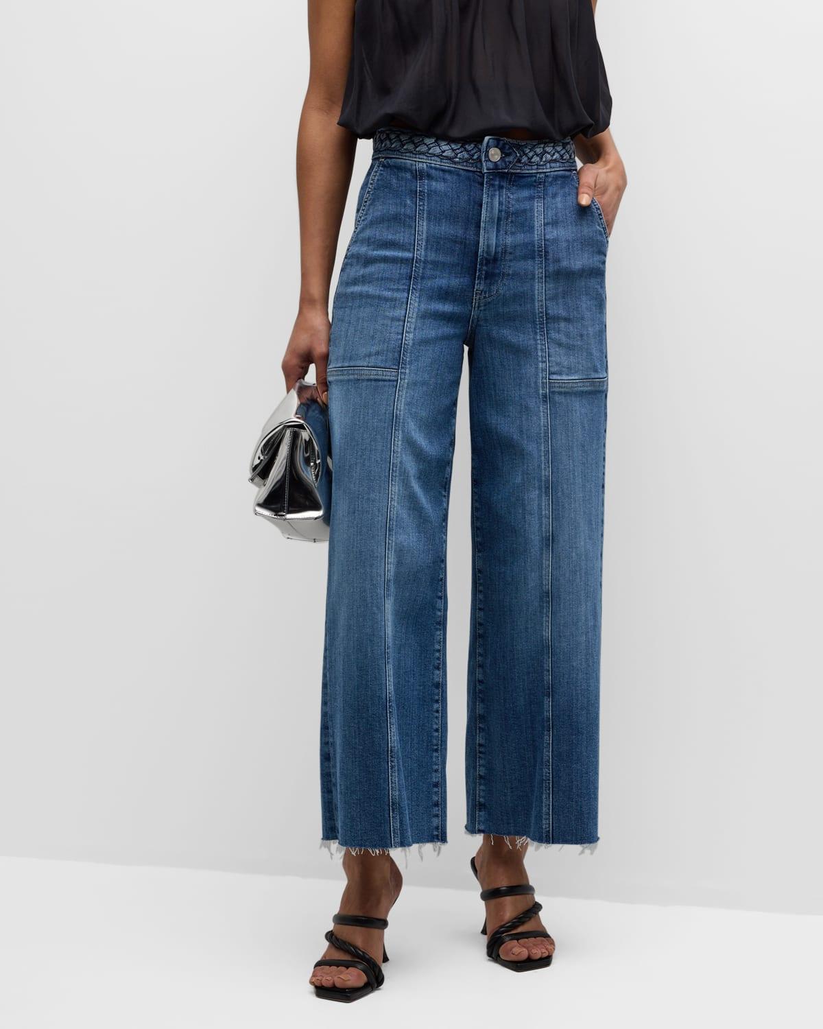 Frame High Rise Wide Leg Jeans in Daphne Blue Product Image