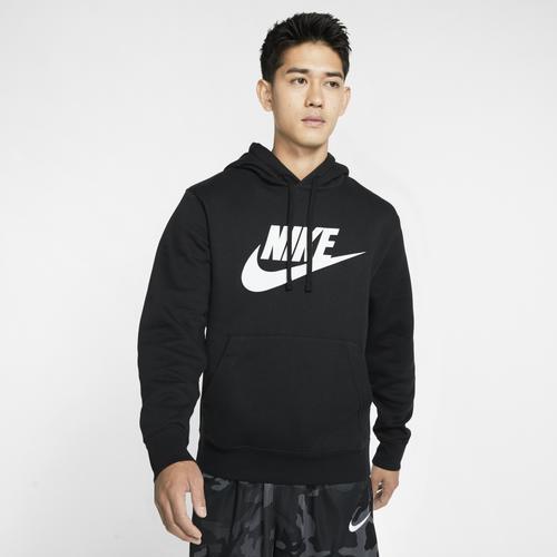 Mens Nike Sportswear Club Logo Pullover Hoodie Grey Product Image