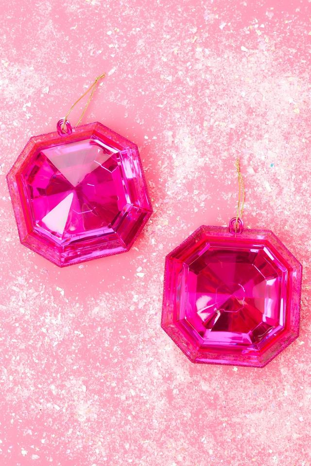 Jewel-Tide Greetings Large Pink Ornament Set Fuchsia Product Image