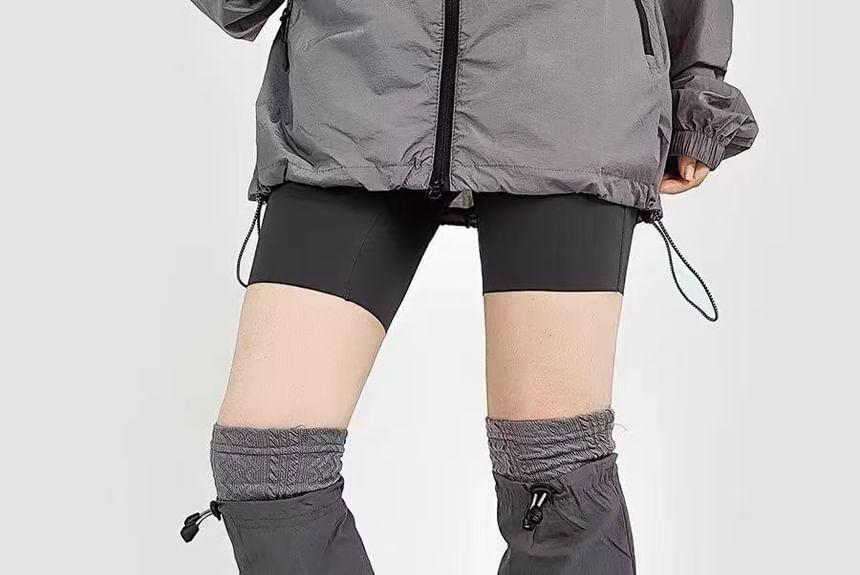 Paneled Drawstring Leg Warmer Product Image