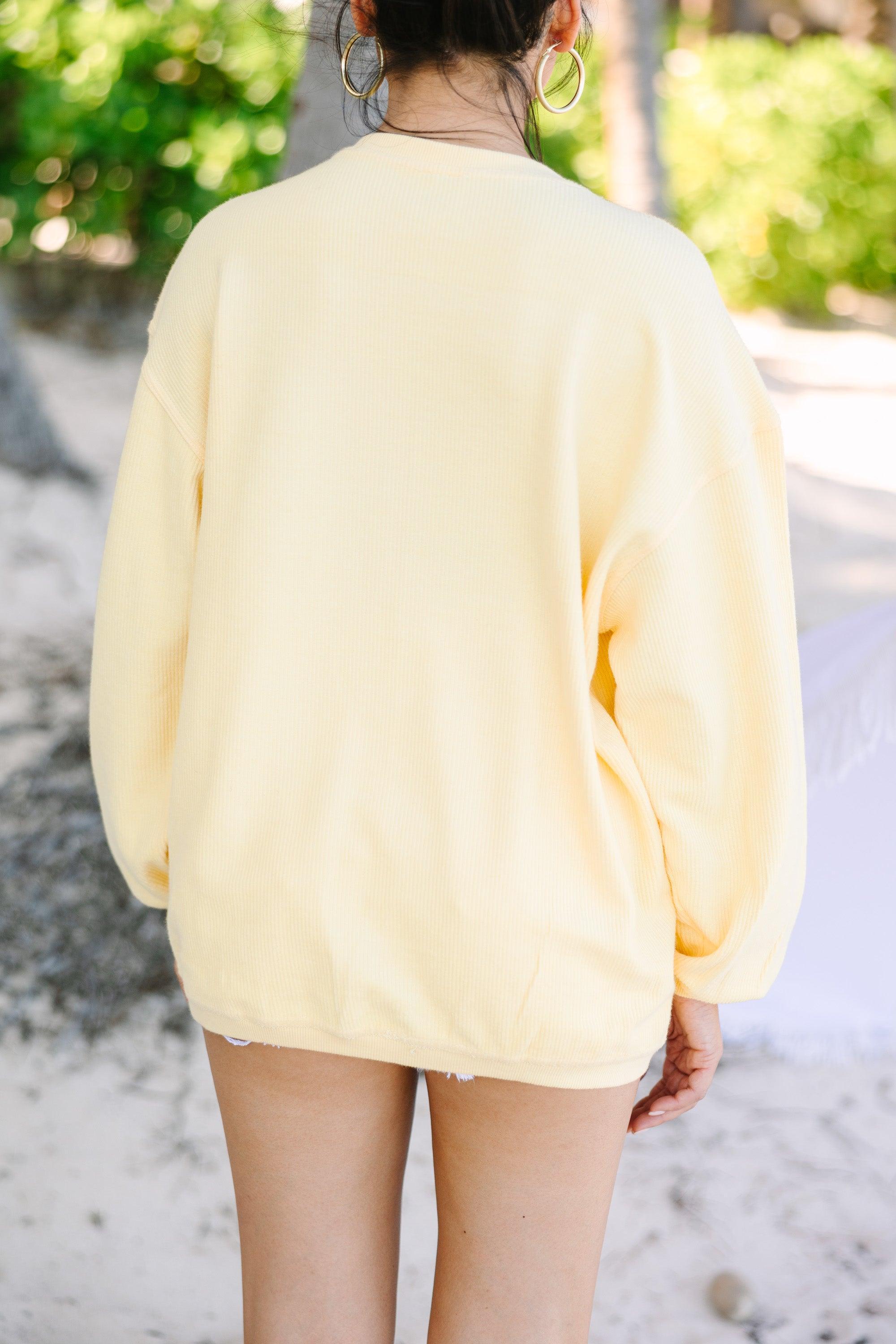 Be Good Yellow Graphic Corded Sweatshirt Female Product Image