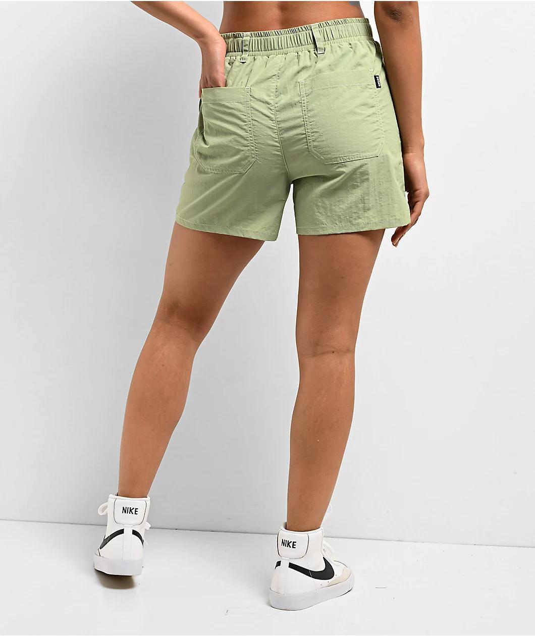 Petals by Petals and Peacocks Cruise Sage Green Tech Shorts Product Image