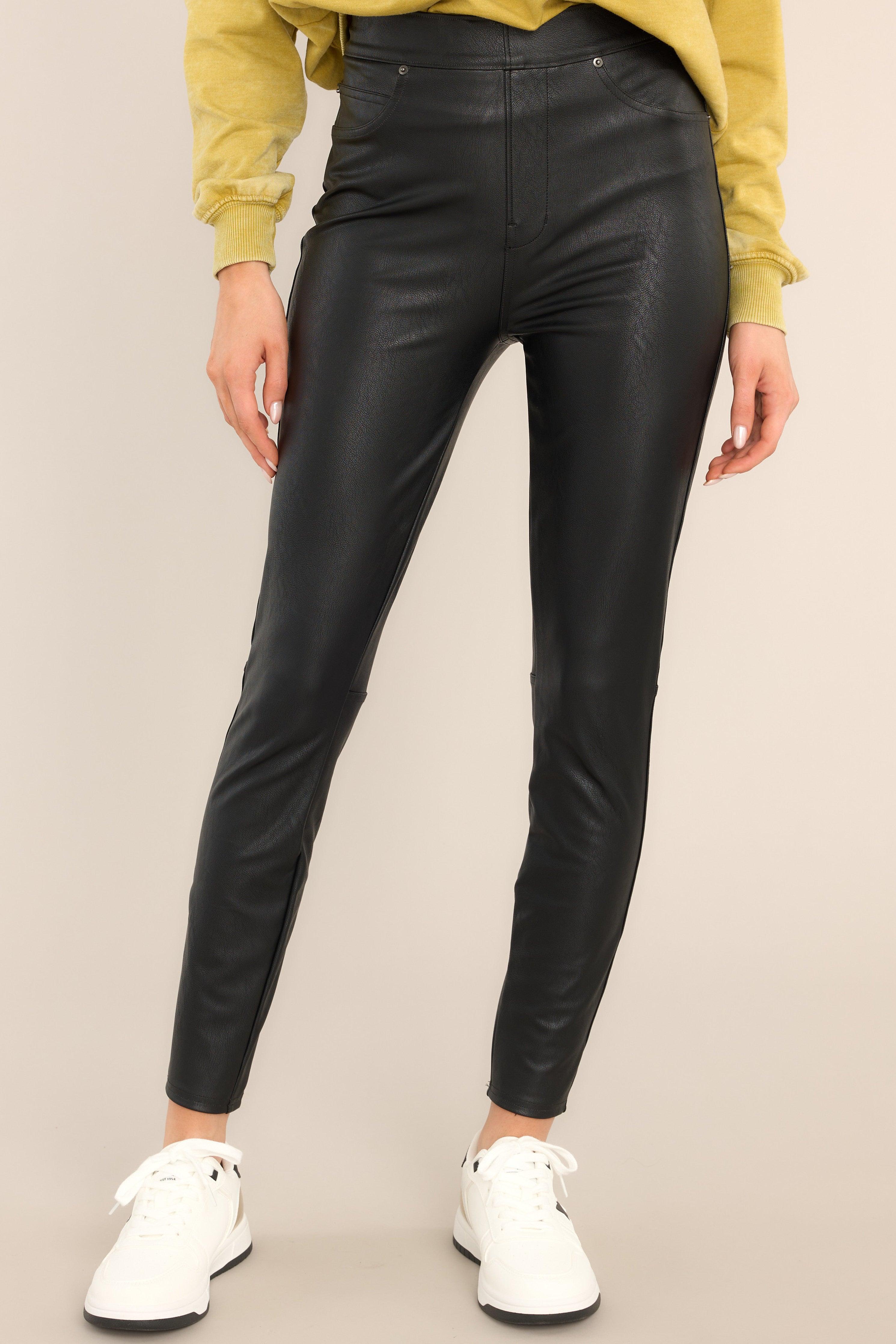 Spanx Black Leather-Like Ankle Skinny Pant product image