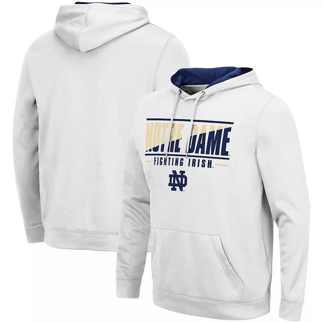 Mens Colosseum Notre Dame Fighting Irish Slash Stack 2.0 Pullover Hoodie Product Image