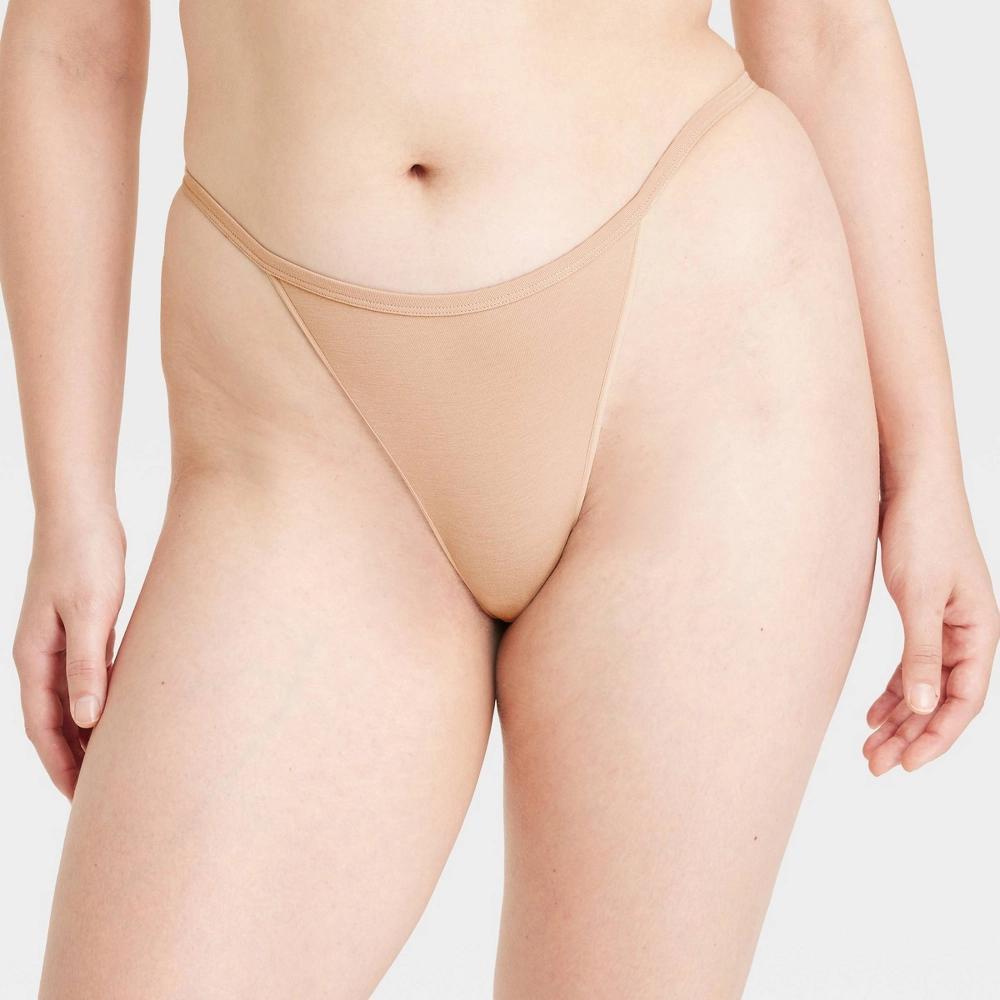 Women's Cotton Blend String Thong - Auden™ Pearl Tan M Product Image