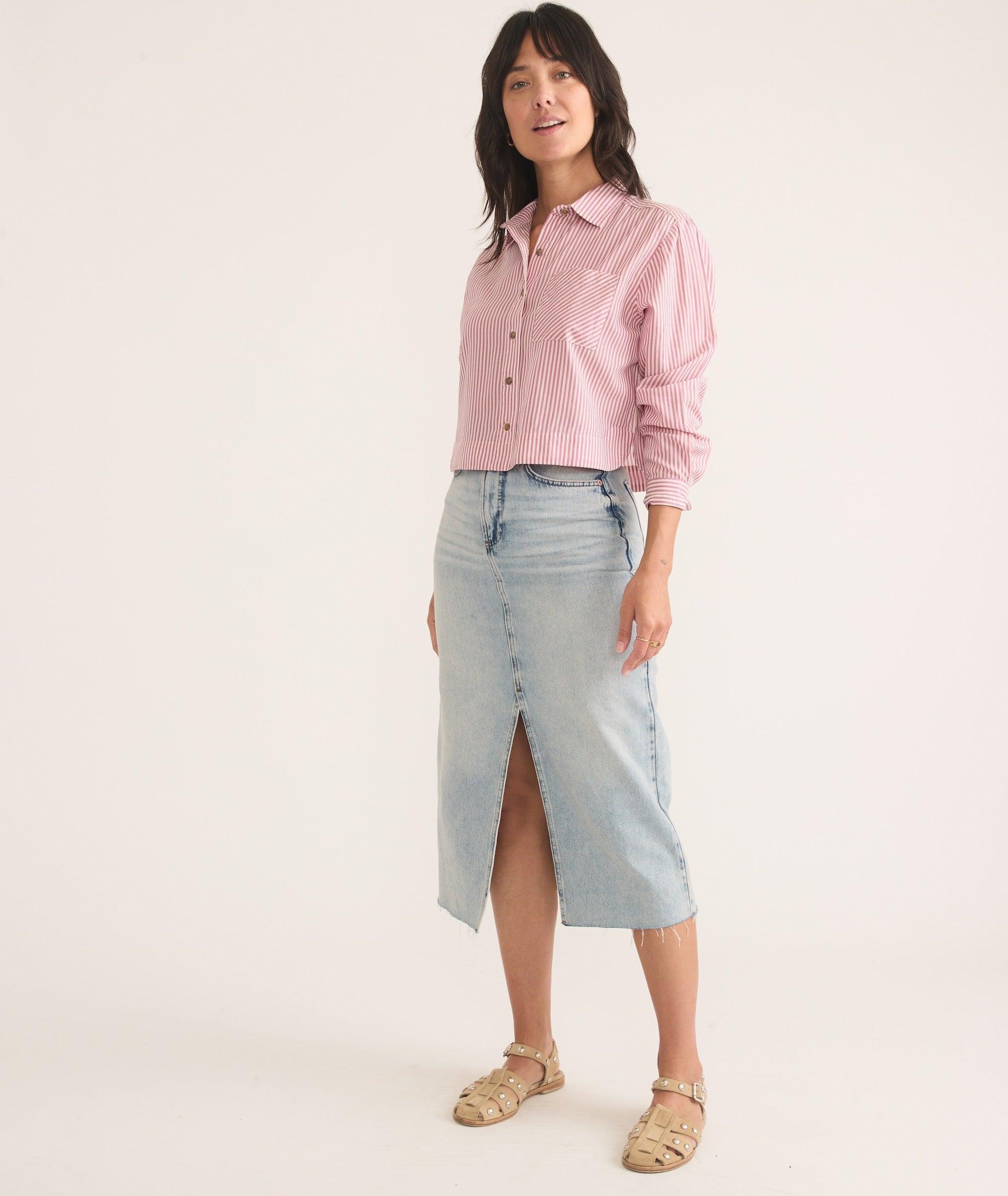 Mila Straight Hem Button Down Product Image