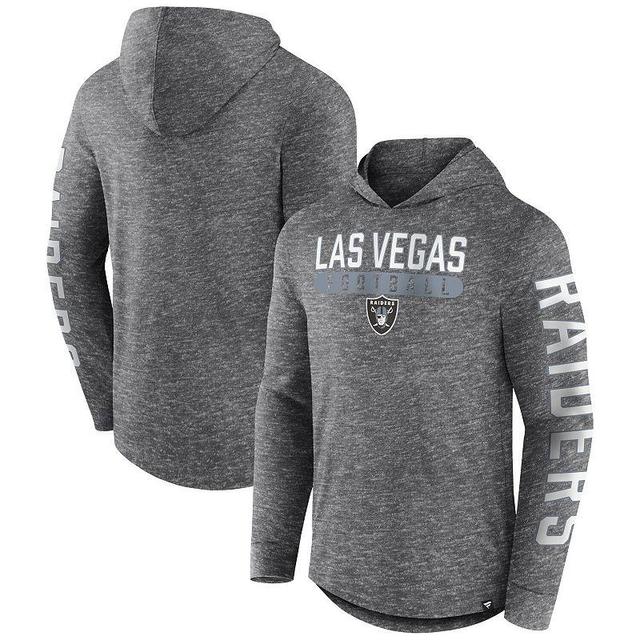 Mens Fanatics Branded Heather Charcoal Las Vegas Raiders Pill Stack Long Sleeve Hoodie T-Shirt Product Image