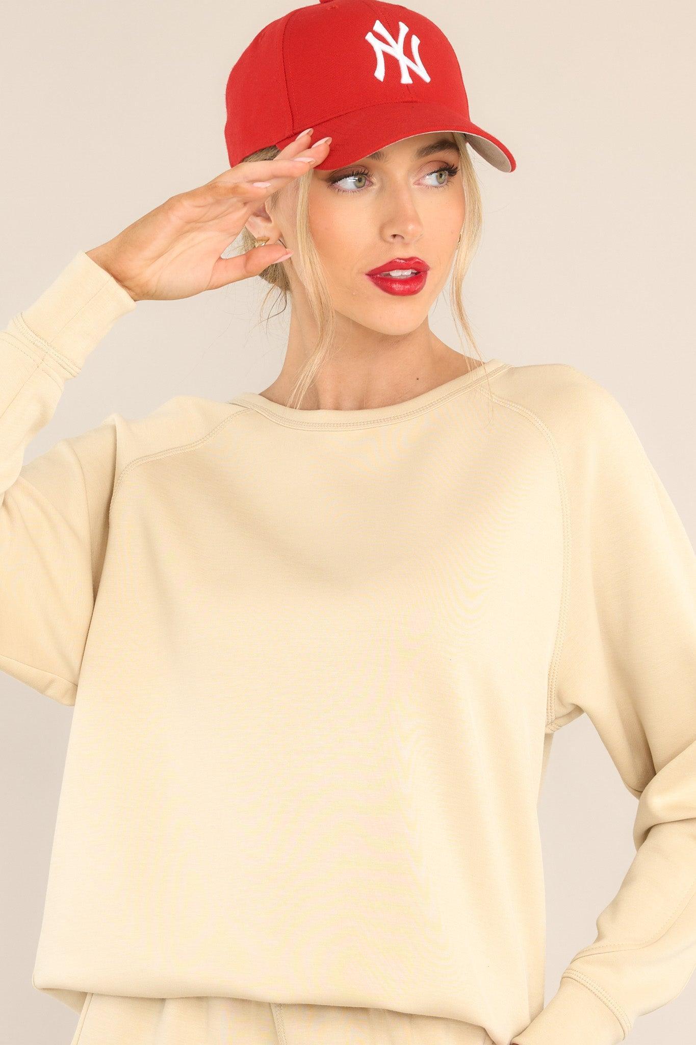 Original Squad Natural Beige Pullover Sweatshirt Taupe Product Image